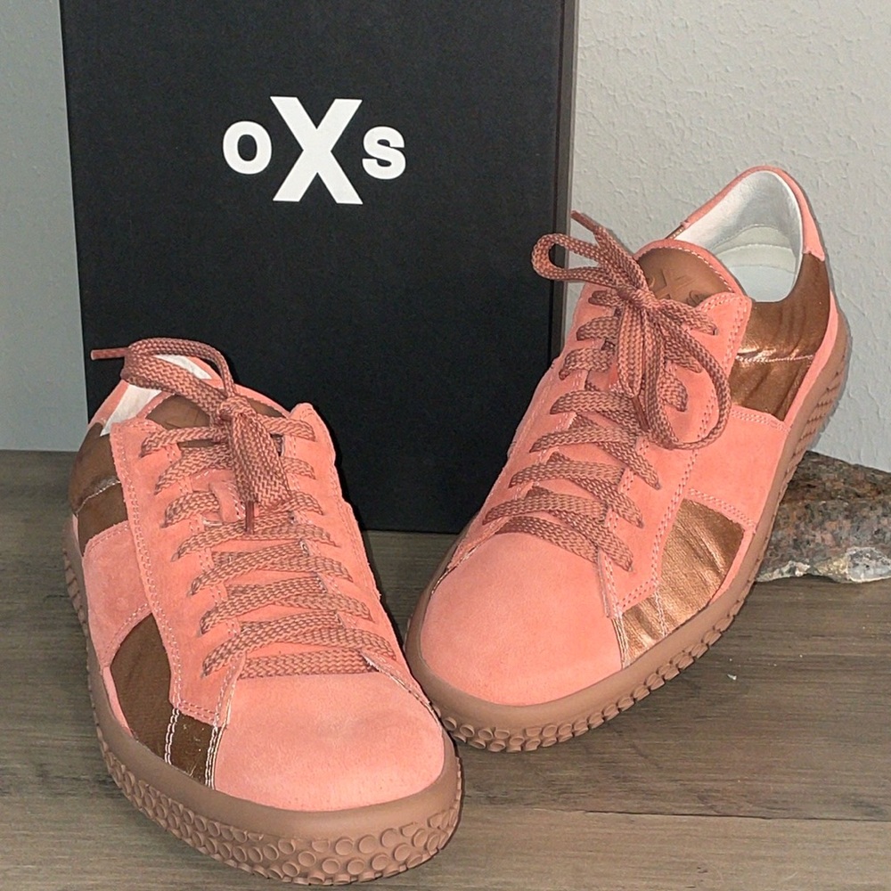 OXS Pink Suede Woobie with Metallic details - Made in Italy